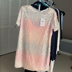 Zara sequin shift dress